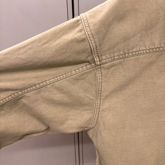 AMERICAN EAGLE HOODED WOMEN DRAWSTRING PULLOVER JACKET SHIRT OLIVE GREEN Sz XL - Picture 9 of 13